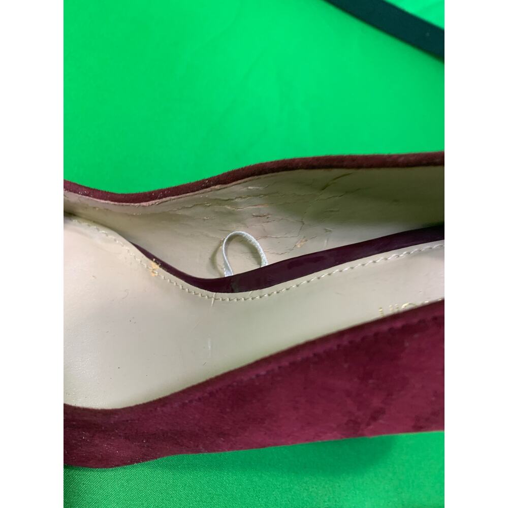 Calvin Klien Burgandy Chunky Heels Size 7 - Picture 6 of 9